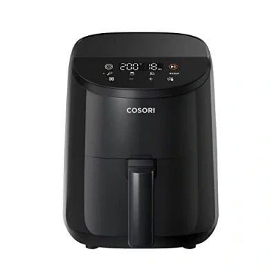 Imagen de COSORI Freidora de Aire 2L, Air Fryer Compacta con Pantalla Táctil Intuitiva, 900W, 30 Recetas en Línea, sin Aceite Apta para Lavavajillas, Ahorrar Energía Silencio, Negro