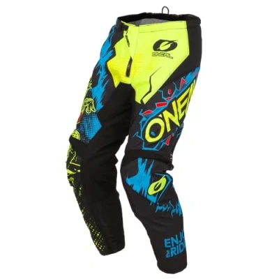 Imagen de O&#039;Neal Pantalones de Motocross MX Enduro Excepcional Libertad Movimientos, Acolchado Goma para Mayor protección Element Villain Adulto Amarillo Fluorescente Talla 34