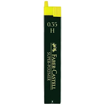 Imagen de Faber Castell 120311 Recambio de superpolímero, 0,35 mm, grado dureza H, 12 piezas
