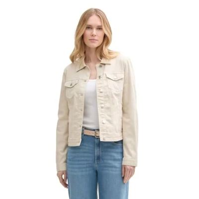 Imagen de TOM Tailor Colored Jacket Chaqueta vaquera, Mujer, Talla: Small, Sand stone beige