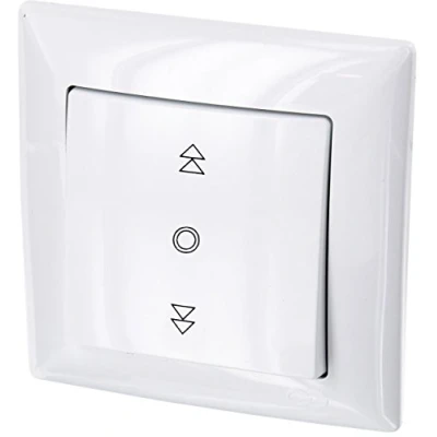Imagen de Up G1 Interruptor para persianas, marco + rasante de uso cubierta protectora (color blanco)