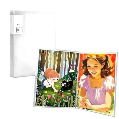 Imagen de LANKYBOX Carpeta de Almacenamiento Pintura Diamantes, protección Arte Diamantes A3, 20 Carpetas Transparentes para Pinturas 30 x 40 cm o más pequeñas