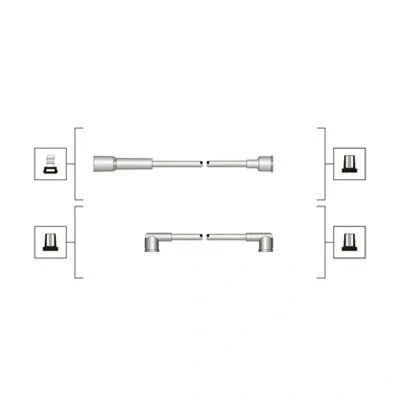 Imagen de MAGNETI MARELLI 941319170019 Juego de Cables Encendido VOLKSWAGEN: GOLF 2, Jetta 2