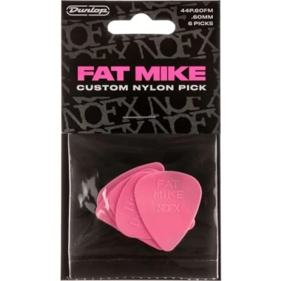Imagen de JIM DUNLOP Púas Fat Mike Custom Nylon 0,60mm, rosa, Saco de 6