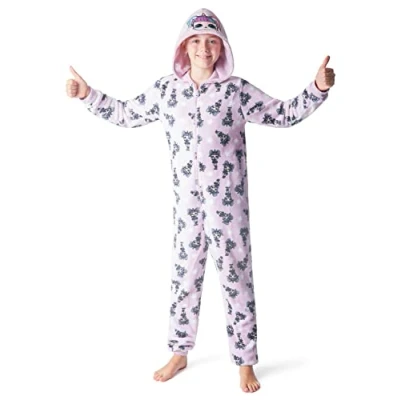 Imagen de L.O.L. Surprise! Pijama Niña de Una Pieza, Unicornio con Muñecas LOL OMG, Invierno Forro Polar, Regalos Unicornios para Niñas (Morado, 9 10 Años)