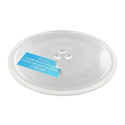 Imagen de DL pro plato giratorio universal de 25,5cm para microondas cristal redondo con 3 botones y diametro 255mm