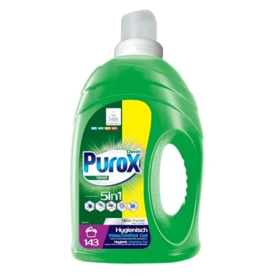 Imagen de PUROX UNIVERSAL Detergente Líquido (143 Lavados) Gel para ropa de color y blanca, HDPE 4,3 l