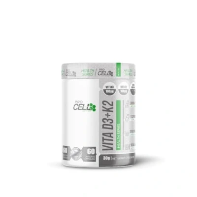 Imagen de ProCell Vitamina D3 &amp; K2 Complejo Vitamínico Vitaminas y (60 Cápsulas / 2meses) Suplemente de para la Salud Ósea Vegetales Contrarresta Deficiencia D