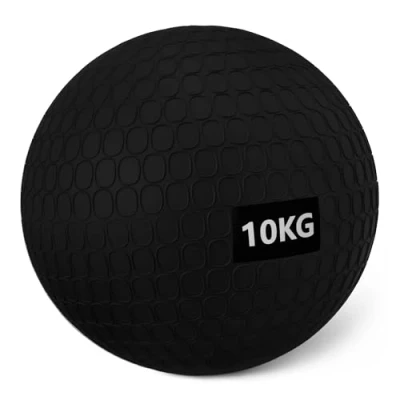 Imagen de Amazon Basics Balones medicinales para Ejercicio, 10 kg, Negro