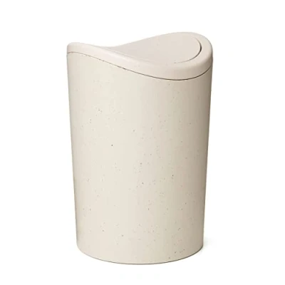 Imagen de Tatay Papelera Baño con Tapa Basculante Ecohome, 6 l de Capacidad, Polipropileno, Libre BPA, Plástico 100 por Reciclado, Medidas 19 x 28 cm