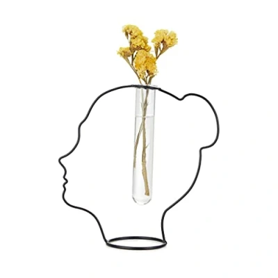 Imagen de Balvi Florero Lady Color Negro En Forma de Silueta Femenina Metal/Vidrio