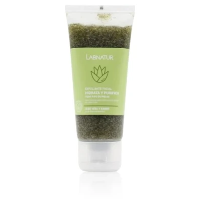 Imagen de Exfoliante Facial. Aloe Vera y Bambú. 100ml. Elimina Impurezas Puntos Negros. Regenera, Hidrata, Nutre Suaviza la Piel.