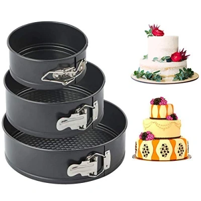 Imagen de Moldes Para Pasteles 3 Piezas, Redondo Spring Forma Set, Molde de Horno Antiadherente, Diámetro 18/20/22cm