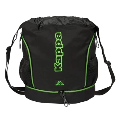 Imagen de KAPPA BLACK Mochila Saco, Mochila, Ideal para Niños de Diferentes Edades, Cómoda y Versátil, Calidad Resistencia, 34x15x43 cm, Color Negro