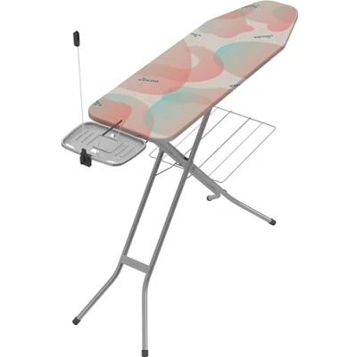 Imagen de Vileda Prestige Tabla de Planchar con Soporte para Plancha Arco Reversible Funda algodón Transporte Seguro Rejilla la Ropa