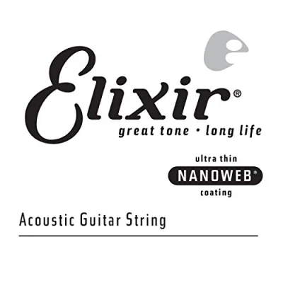 Imagen de Cuerda de guitarra acústica individual Elixir® Strings bronce fosforado con recubrimiento NANOWEB® (.042)