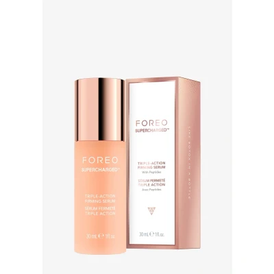 Imagen de FOREO SUPERCHARGED Sérum reafirmante de triple acción Gel conductor Ácido hialurónico y escualano Hidratante para rostro Vegano cruelty free Todo tipo pieles 30 ml