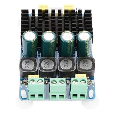 Imagen de Placa de amplificador audio doble canal 2x100W TDA7498 8 32VDC potencia estéreo digital HF20