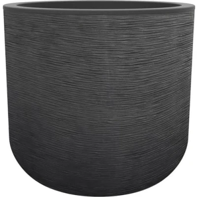 Imagen de EDA PLASTIQUE Maceta redonda 50 cm Graphit&#039;Up 67 L Gris antracita