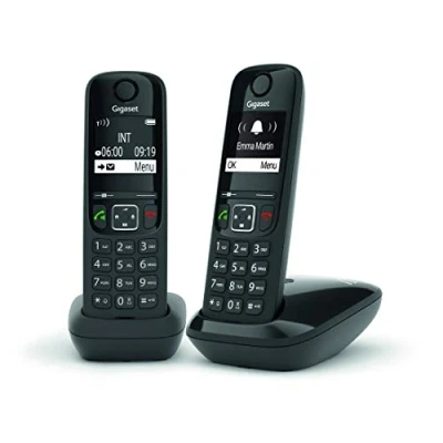 Imagen de Gigaset teléfono inalámbrico duo dect negro as690duonoir