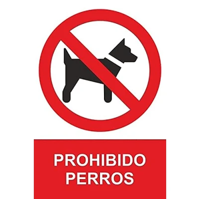 Imagen de Becral® Señal PROHIBIDO PERROS PVC 0,7mm 210X300mm prohibición (ref.RD40033)