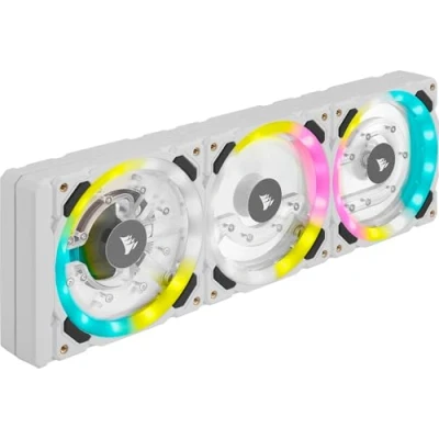 Imagen de Corsair Hydro X Series XD7 RGB Pack de Bomba/Depósito (Sistema Placa Distribución 360 mm, Bomba PWM D5, Depósito 140 ml, 36 LED Direccionables Individualmente) Blanco (CX 9040008 WW)