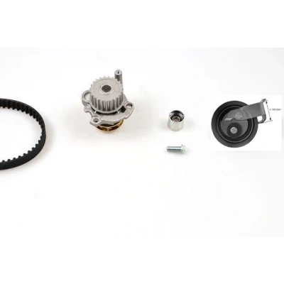Imagen de HEPU PK05472 Bomba de Agua + Kit Distribucion sin amortiguador tensado, rodillo tensor 150 SEAT: Leon I Hatchback, Ibiza 2, Toledo 2 Limousine