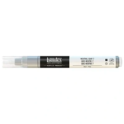Imagen de Liquitex Rotulador de Pintura acrílica, Punta Fina, Gris Neutro 7, 2 mm