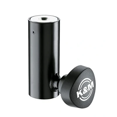 Imagen de K&amp;M 24528 Brida reductora acero, negro Adaptador para sistema de altavoces, 3,5 cm diámetro con pasador roscado M10