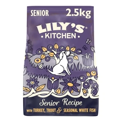 Imagen de Lily&#039;s Kitchen Senior Recipe Pavo, trucha y de temporada Alimento seco completo para perros sin cereales natural (2,5 kg)
