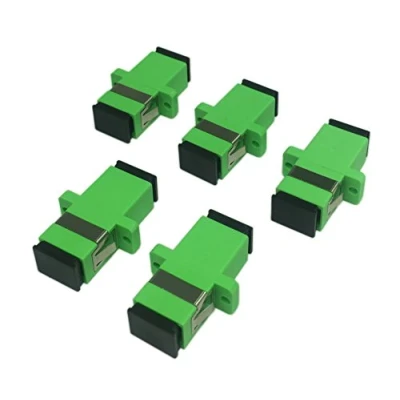 Imagen de CERRXIAN SC monomodo hembra de adaptador cable fibra óptica a acoplador APC Simplex solo modo conector con panel pantalla plana (5 unidades)
