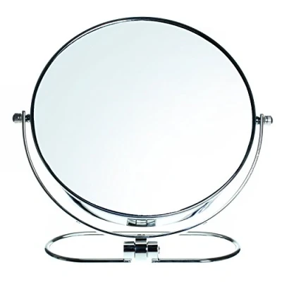 Imagen de HIMRY Plegable Doble Cara Espejo Cosmético 8 Inch, Aumento 10 x, Giratorio 360 . de Mesa, 2 Espejo: Normal y aumentos, Cromado, kxd3125 x