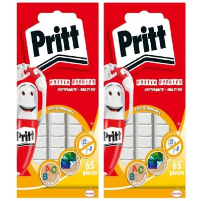 Imagen de Henkel Pritt Multi Fix adhesive dots 130 piezas, almohadillas adhesivas universales multitack, removibles, manipulación limpia, reutilizables, sin disolventes