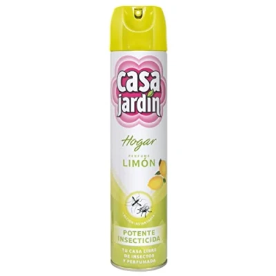 Imagen de CASA JARDÍN Insecticida Aerosol Con Aroma de Limón Fórmula Eficaz para Espacios Exteriores e Interiores contra Insectos Voladores y Rastreros Larga Duración 600 ml