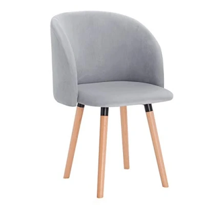 Imagen de WOLTU Silla de Comedor Pack 1, Cocina Tapizadas en Terciopelo, Sillas Ergonómicas con Respaldo y Brazos para Salón Dormitorio, Estilo Nórdico, Patas Madera, Verde Oscuro, BH121dgn 1