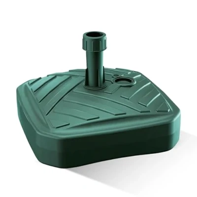 Imagen de GARDENIX Base de Sombrilla Cuadrado Verde plástico rellenable con Arena, Agua, Grava para jardín, Playa, terraza, sombrilla, Soporte