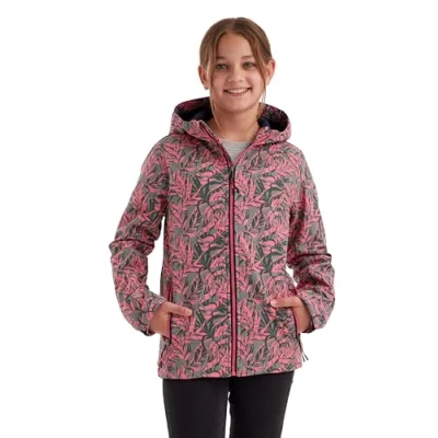 Imagen de killtec Niñas Chaqueta softshell/outdoor con capucha Mädchen Softshelljacke Print, light moss, 128, 43200 000