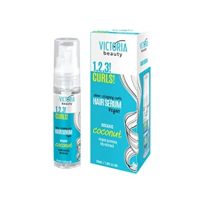 Imagen de Victoria Beauty Serum para rizos bonitos, cuidado de rizos, suero antifrizz el pelo coco, tratamiento cabello rizado, 30 ml