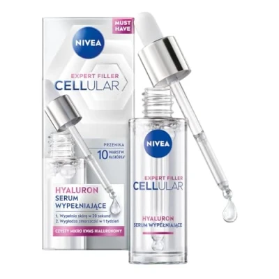 Imagen de NIVEA Cellular Expert Filler sérum de hialurón rellenador (30 ml), suero ligero y absorción rápida, antiarrugas no adhesivo con 20% Hydra Elixir