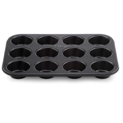 Imagen de Prestige Inspire Molde Magdalenas, Acero, Negro, 12 Cup