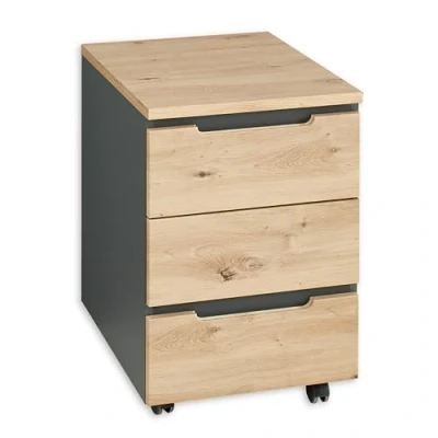 Imagen de Stella Trading jaz Jasmin Mueble de Oficina portátil Compartimento y cajón (Pino Claro), diseño rústico, Madera ingeniería, Rollcontainer 2