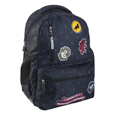 Imagen de CERDÁ LIFE&#039;S LITTLE MOMENTS, Mochila Harry Potter con Bolsillo Frontal y Malla Lateral para Botella Colección Escolar Estampada Licencia Oficial Warner Bros Unisex niños, Azul, Estándar