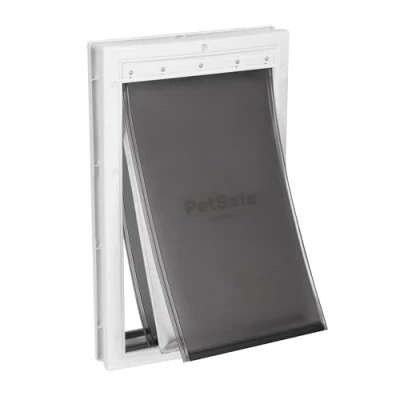 Imagen de PetSafe Puerta de protección contra la Intemperie para Gatos y Perros con Sistema Solapas Aislado Marco plástico Grande