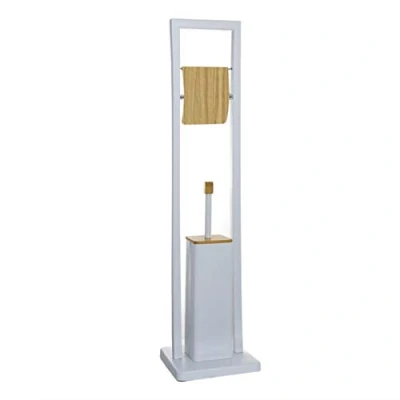 Imagen de Vidal Regalos Escobillero WC con Portarollos Bambu Blanco