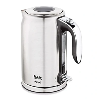 Imagen de Fakir 4005001 Adell hervidor de agua acero inoxidable I 1,7 litros I, duradero para la cocina, silencioso, regalo inauguración casa,