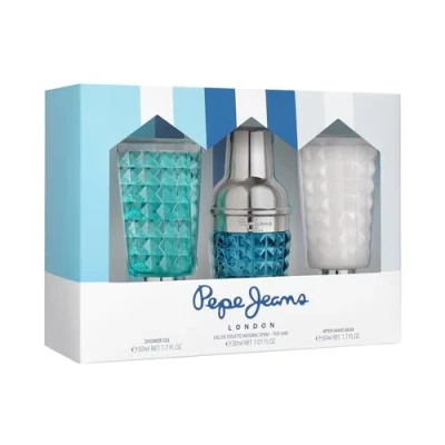 Imagen de Pepe Jeans Life Is Now For Him Estuche Regalo Perfumes Hombre Pack de 3 Piezas Eau Toilette 30ml, After Shave 50ml y Shower Gel Set Fragancia Aromática Amaderada