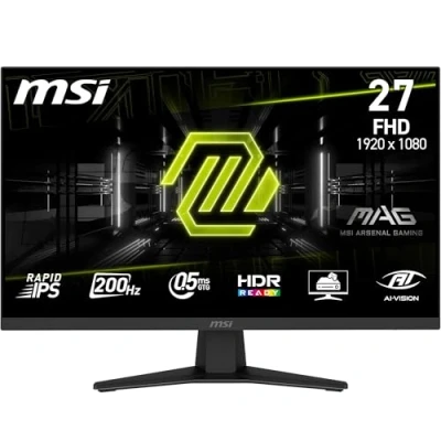 Imagen de MSI mag 275F Monitor Gaming Plano, Full HD (1920 x 1080) Panel IPS rápido de 1920 1080, 180 Hz, Tiempo Respuesta 0,5ms, Negro
