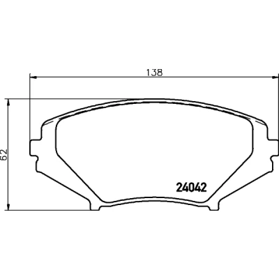 Imagen de HELLA 8DB 355 010 881 Juego de pastillas freno no preparado para indicador desgaste MAZDA: RX 8
