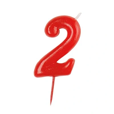 Imagen de Dekora vela de cumpleaños numero 2.