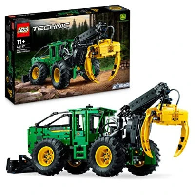 Imagen de LEGO 42157 Technic Skidder John Deere 948L II, Vehículo de Construcción Juguete con Funciones Neumáticas y 4 Ruedas Grandes, Maqueta para Construir, Regalo Niños